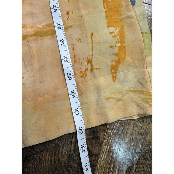 Maeve Anthropologie Painted Ume Tunic Dress Size 4 Silk Yellow Peach Watercolor - Picture 8 of 8